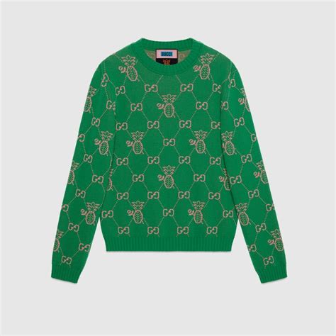 gucci pineapple gg jacquard sweater|Gucci Sweaters & Cardigans for Men .